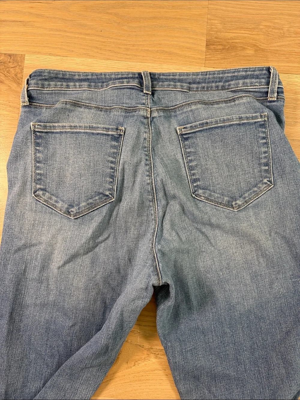 L'AGENCE Margot High Rise Skinny Jeans Distressed Blue Size 32